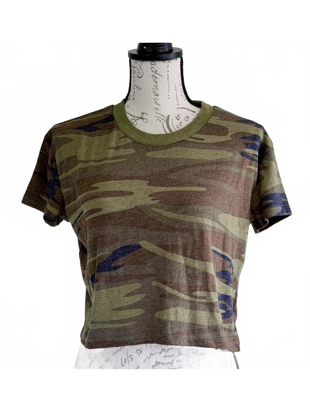 Alternative Women's XS Camo Print Cropped T-Shirt